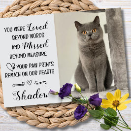 Cat Loss Sympathy Card Personalized Photo Pet Name Kaart