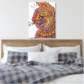Cat, Louis Wain Canvas Afdruk (Insitu (Slaapkamer))