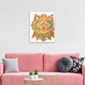 Cat, Louis Wain Canvas Afdruk (Insitu (Woonkamer))