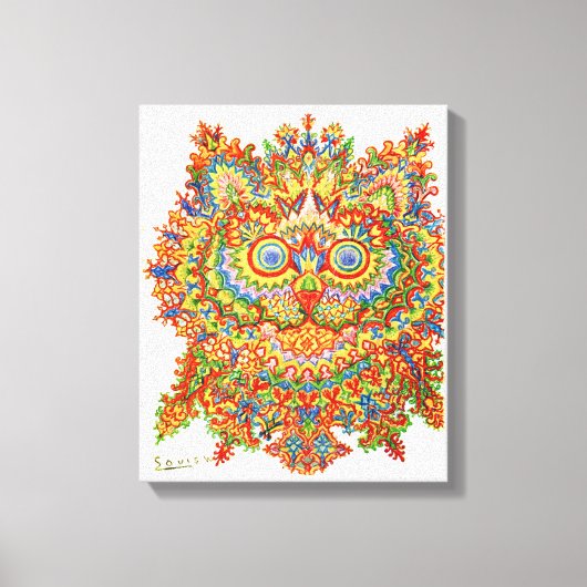 Cat, Louis Wain Canvas Afdruk (Voorkant)