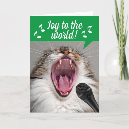 Cat Louly zingt Joy aan het WK Kerstmis Kaart (Voorkant)
