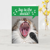 Cat Louly zingt Joy aan het WK Kerstmis Kaart (Gele Bloem)