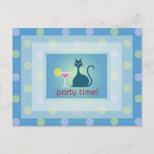 Cat Love Cocktail Design Party Inture Briefkaart