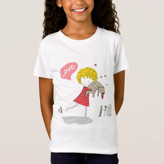 Cat Love Coffee T-shirt (Voorkant)