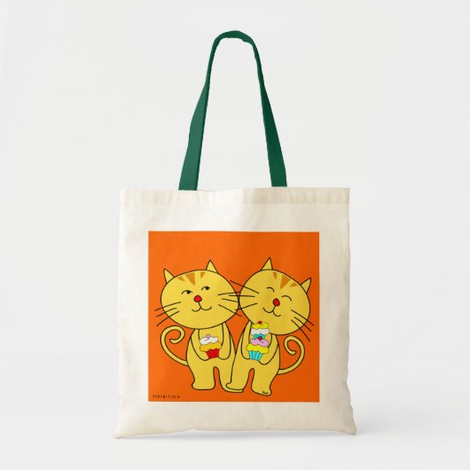 Cat Love Cupcake Bag Tote Bag (Voorkant)