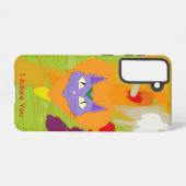 Cat Love Heart Samsung Galaxy Phone Case Samsung Galaxy Hoesje (Achterkant horizontaal)