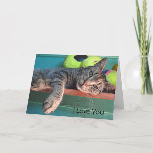 Cat Love "I love you" Kaart