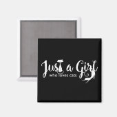 Cat Love Just a Girl Kat Magnet (Voorkant / Achterkant)