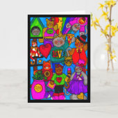 Cat Love Kaart (Gele Bloem)