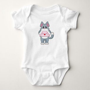 Cat Love letter Romper