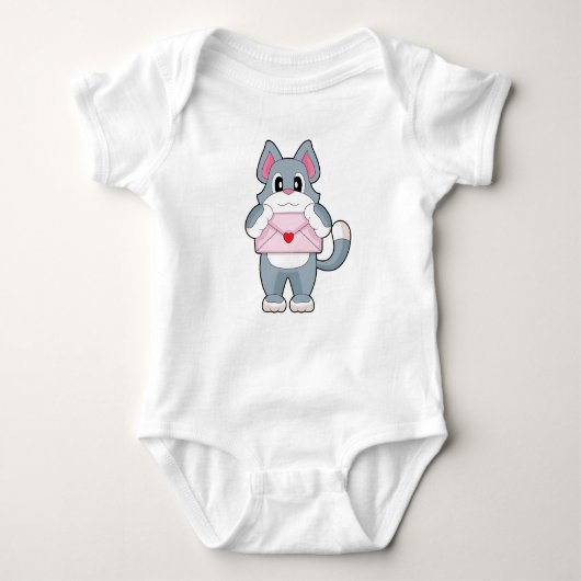Cat Love letter Romper (Voorkant)