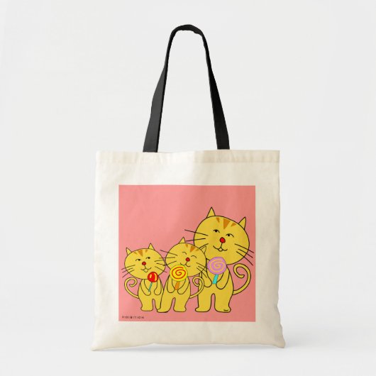 Cat Love Lollipop Bag Tote Bag (Voorkant)