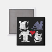 'Cat Love' magneet (Voorkant / Achterkant)