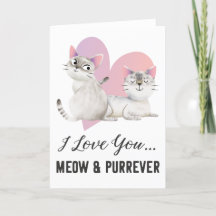 Cat Love Meow en Purrever Valentijnsdag