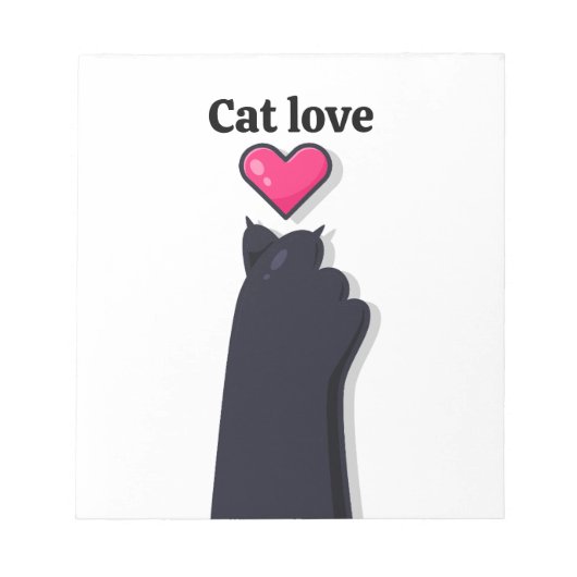 cat love notitieblok (Voorkant)