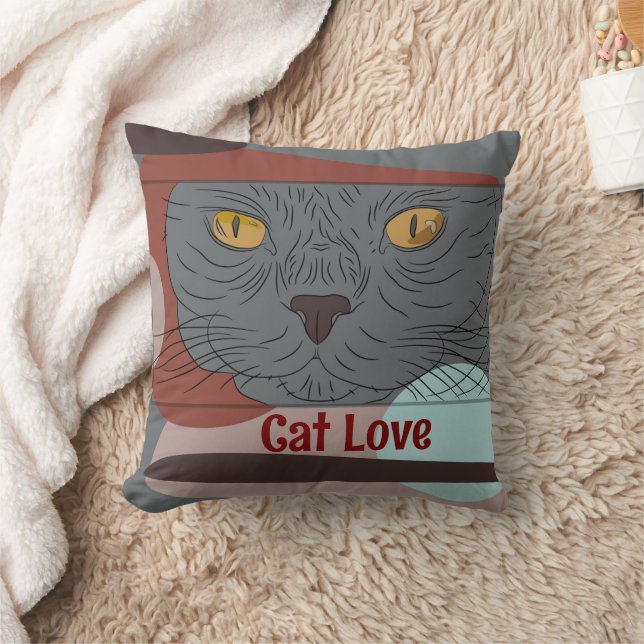 Cat Love print kussen (Deken)