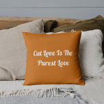Cat Love Puurste Personaliseer Schattige Funny Dar Kussen<br><div class="desc">Verfraai uw interieur met het "Cat Love Purest Gepersonaliseerde Schattigee Funny Quote Dark Gold Sierkussen." Perfect voor kattenliefhebbers, dit charmante kussen brengt humor en warmte naar elke ruimte. Gezellig en stijlvol, het is een must-have voor elke katachtige fan. Bestel nu! Gebruik de ontwerptool om uw stijl nauwkeurig te personaliseren. Neem...</div>