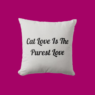 Cat Love Puurste Personaliseer Schattige Funny Lig Kussen