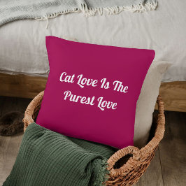 Cat Love Puurste Personaliseer Schattige Funny Quo Kussen