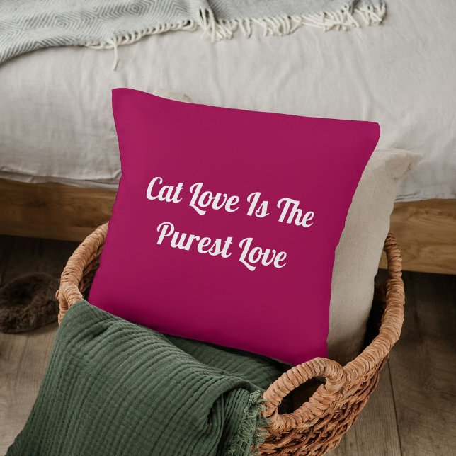 Cat Love Puurste Personaliseer Schattige Funny Quo Kussen (Creator heeft geüpload)