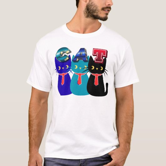 Cat Love Quote Minimalist Typography Design T-shirt (Voorkant)