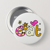 CAT Love Ronde Button 7,6 Cm (Voorkant /achterkant)
