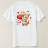 Cat love  t-shirt (Design achterkant)