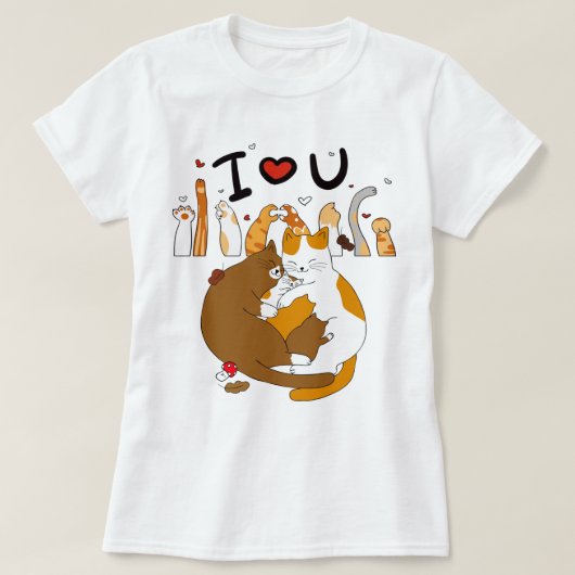 Cat Love T-Shirt (Design voorkant)