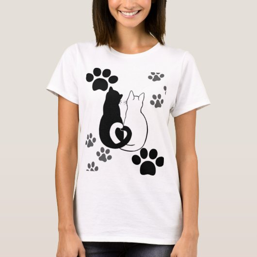 Cat Love T-Shirt Design (Voorkant)