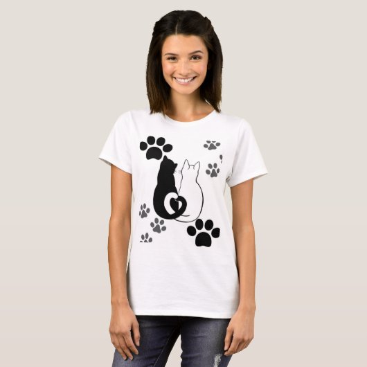 Cat Love T-Shirt Design (Voorkant volledig)