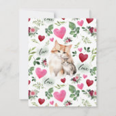 Cat Love Valentine’s Day Card in White Notitiekaartje (Voorkant)