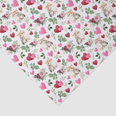 Cat Love Valentine Tissue Paper in White Tissuepapier (Detail)