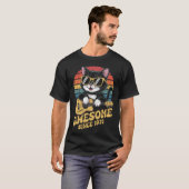 Cat Lover 1976 Birthday Retro 50th Bday Ukulele T-shirt (Voorkant volledig)