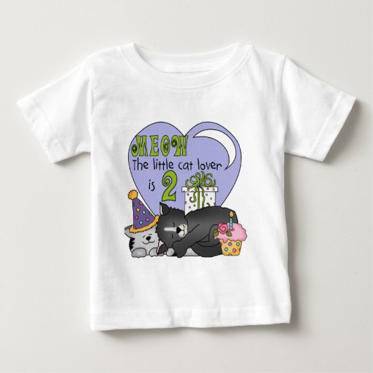 Cat Lover 2e Verjaardag Tshirts en geschenken (Voorkant)