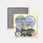 Cat Lover 2e Verjaardag Tshirts en geschenken Magneet (Voorkant / Achterkant)