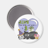 Cat Lover 3e Verjaardag T shirten en geschenken Magneet (Voorkant / Achterkant)