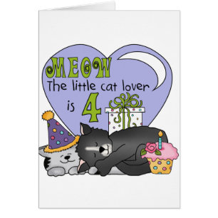 Cat Lover 4e verjaardag T-shirts en geschenken