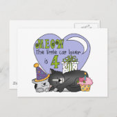Cat Lover 4e verjaardag T-shirts en geschenken Briefkaart (Voorkant / Achterkant)