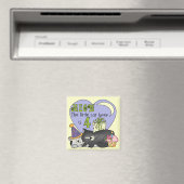 Cat Lover 4e verjaardag T-shirts en geschenken Magneet (Insitu (Vaatwasser))