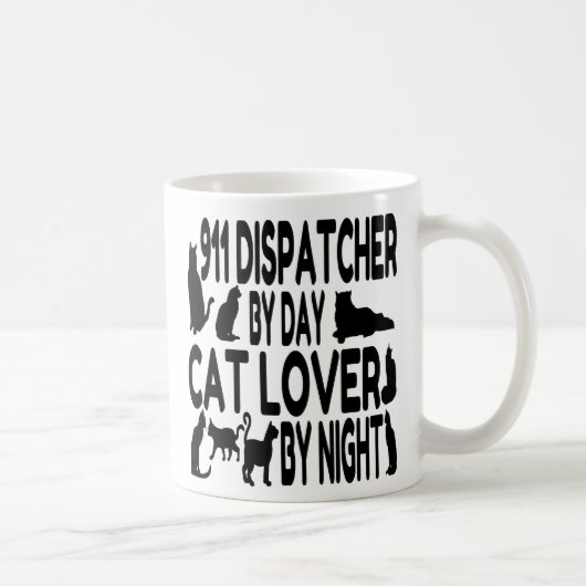Cat Lover 911 Dispatcher Koffiemok (Rechts)