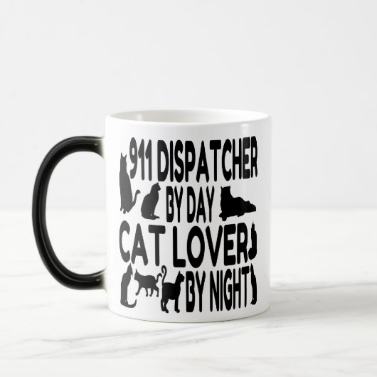 Cat Lover 911 Dispatcher Magische Mok (Links)