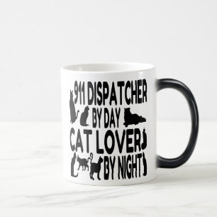 Cat Lover 911 Dispatcher Magische Mok