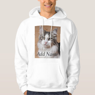 Cat Lover Aangepaste Foto en Naam Gepersonaliseerd Hoodie