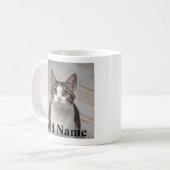Cat Lover Aangepaste Foto en Naam Gepersonaliseerd Koffiemok (Voorkant links)
