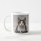 Cat Lover Aangepaste Foto en Naam Gepersonaliseerd Koffiemok (Links)