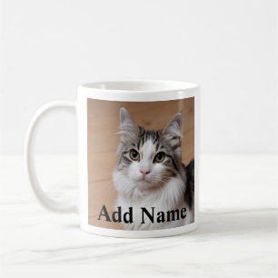Cat Lover Aangepaste Foto en Naam Gepersonaliseerd Koffiemok