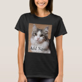 Cat Lover Aangepaste Foto en Naam Gepersonaliseerd T-shirt (Voorkant)