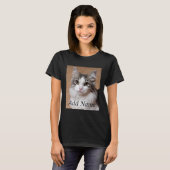 Cat Lover Aangepaste Foto en Naam Gepersonaliseerd T-shirt (Voorkant volledig)