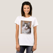Cat Lover Aangepaste Foto en Naam Gepersonaliseerd T-shirt (Voorkant volledig)