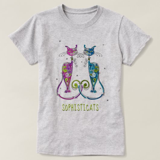 CAT LOVER | Abstracte geavanceerde Fancy katten T-shirt (Design voorkant)
